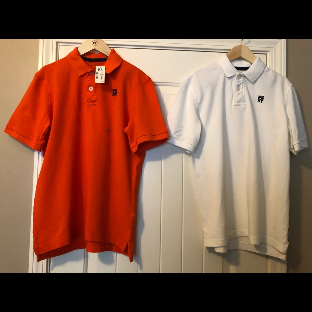 2 short sleeve polo style shirts + 1 long sleeve